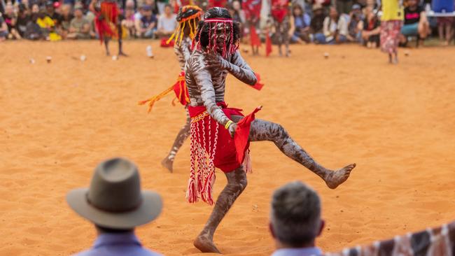 Yolngu dancers during Garma Festival 2022 in 2022.