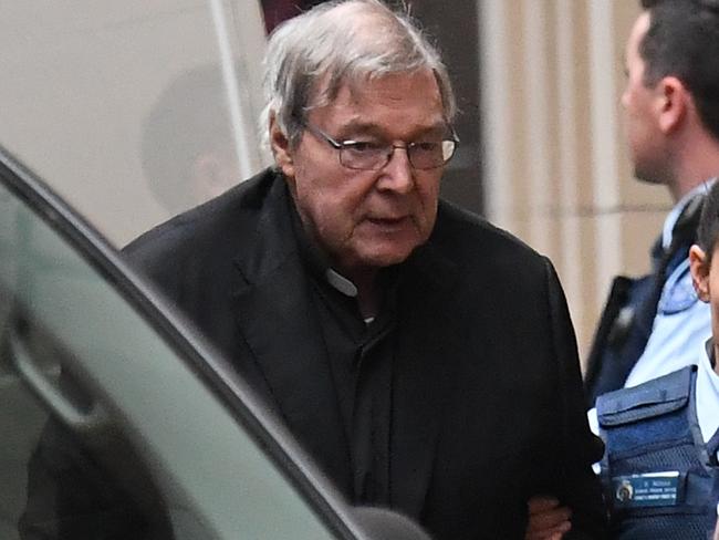 Cardinal George Pell arrives at the Supreme Court of Victoria in Melbourne, Thursday, June 6, 2019. Pell appeal is appealing his conviction for sexually abusing two boys in the 1990s listed for the Court of Appeal. (AAP Image/Julian Smith) NO ARCHIVING