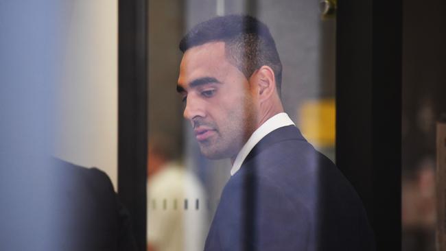 Tyrone May arrives at the Parramatta Local Court on Friday. Picture: AAP