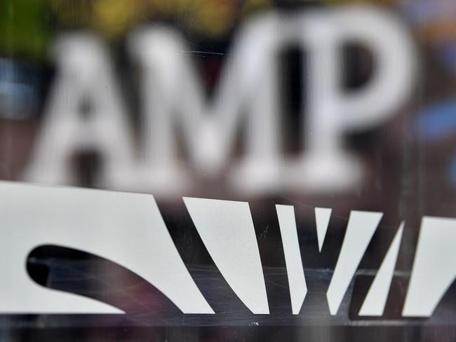 AMP Bank signage in Sydney, Saturday, May 5, 2018. (AAP Image/Joel Carrett) NO ARCHIVING