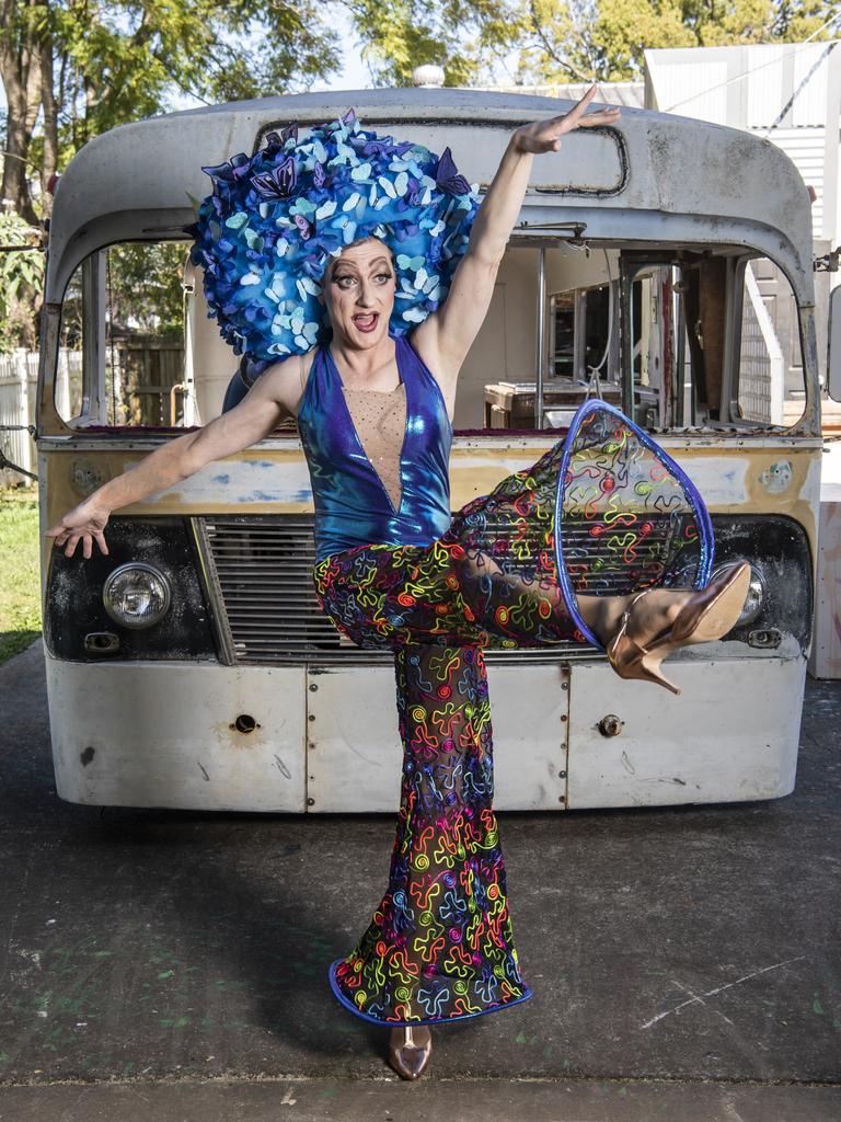 Nathan Chant will play Bernadette in the Toowoomba Choral Society's production of Priscilla: Queen of the Desert. Picture: Nev Madsen.