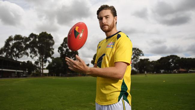 Payneham Norwood Union premiership player and formers Adelaide Crows top-up defender Pierce Seymour has signed with Woodville-West Torrens ahead of the 2020 SANFL season. Picture: Tom Huntley