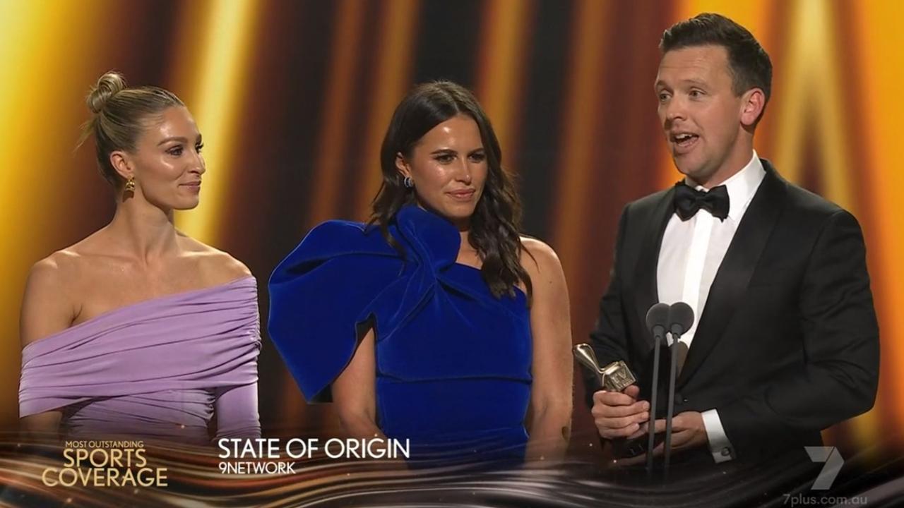 State of Origin wins Most Outstanding Sports Coverage. Picture: Channel 7