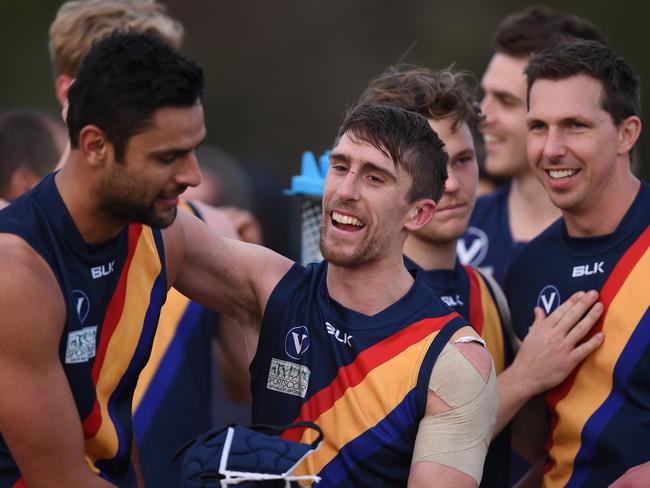 Simon Richards celebrates a win.