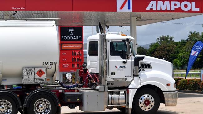 A busy Ampol petrol station in Townsville, Queensland. Picture: Evan Morgan.