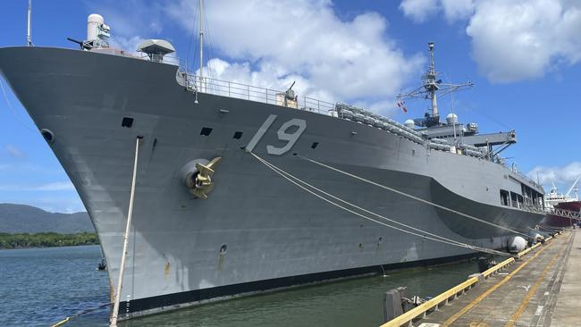 USS Blue Ridge is the Flagship of the US seventh fleet and is the oldest serving vessel in the US navy. Photo: Dylan Nicholson