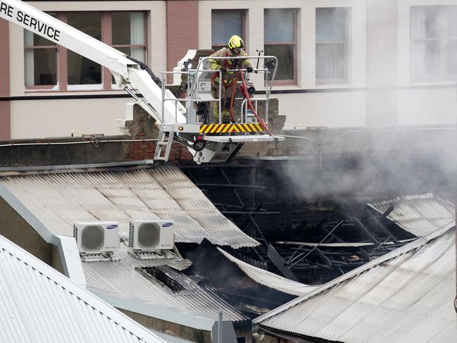 Brunswick Hotel fire, Hobart. Picture Chris Kidd