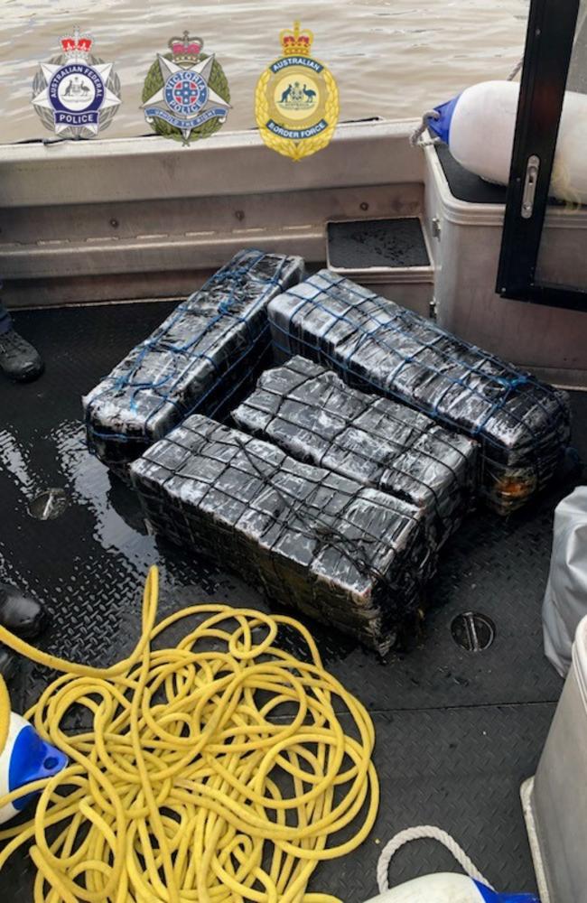 Police have seized 154kg of cocaine worth more than $61 million concealed inside the hull of a cargo ship which arrived at Appleton Dock in the Port of Melbourne from South America. Picture: Supplied