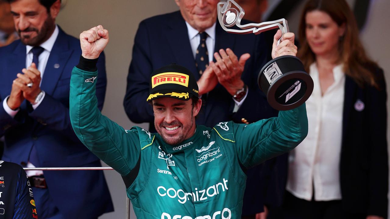 Fernando Alonso was still happy with P2. (Photo by Ryan Pierse/Getty Images)