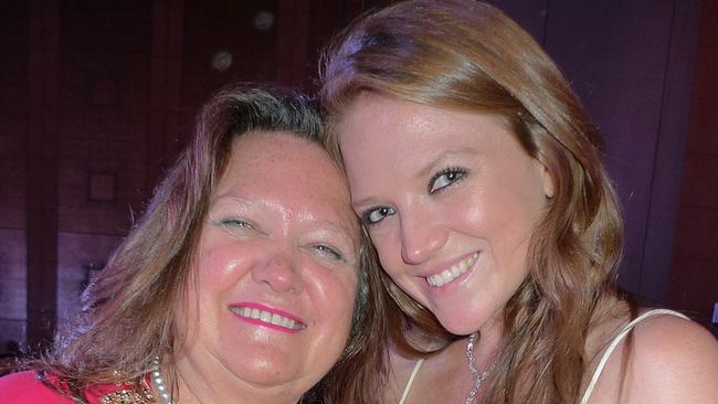 Gina Rinehart with daughter Ginia.