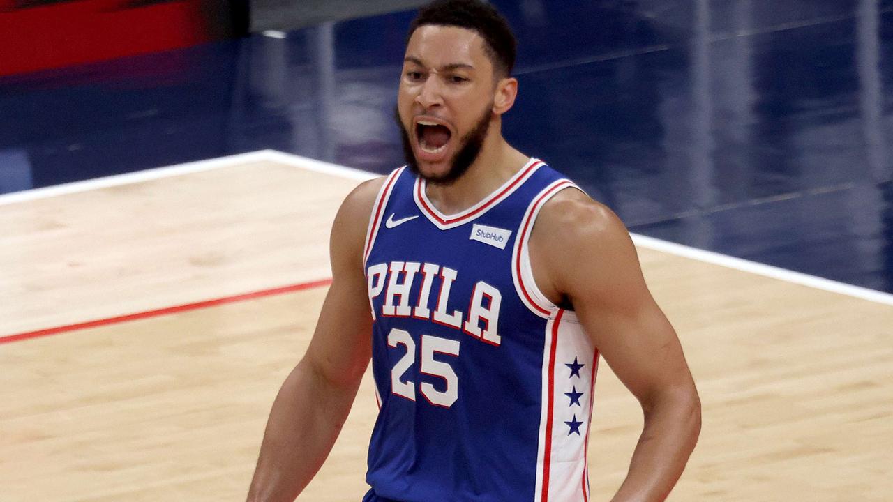 Ben Simmons is having trouble from the foul line. Picture: Rob Carr/Getty Images/AFP.