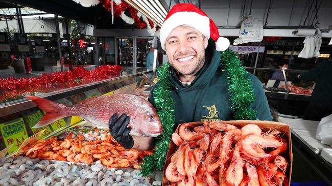 Preston Seafoods owner Nathan Valls said customers were buying 3-5kg frozen prawn boxes the week before Christmas to save money. Picture Rebecca Michael.