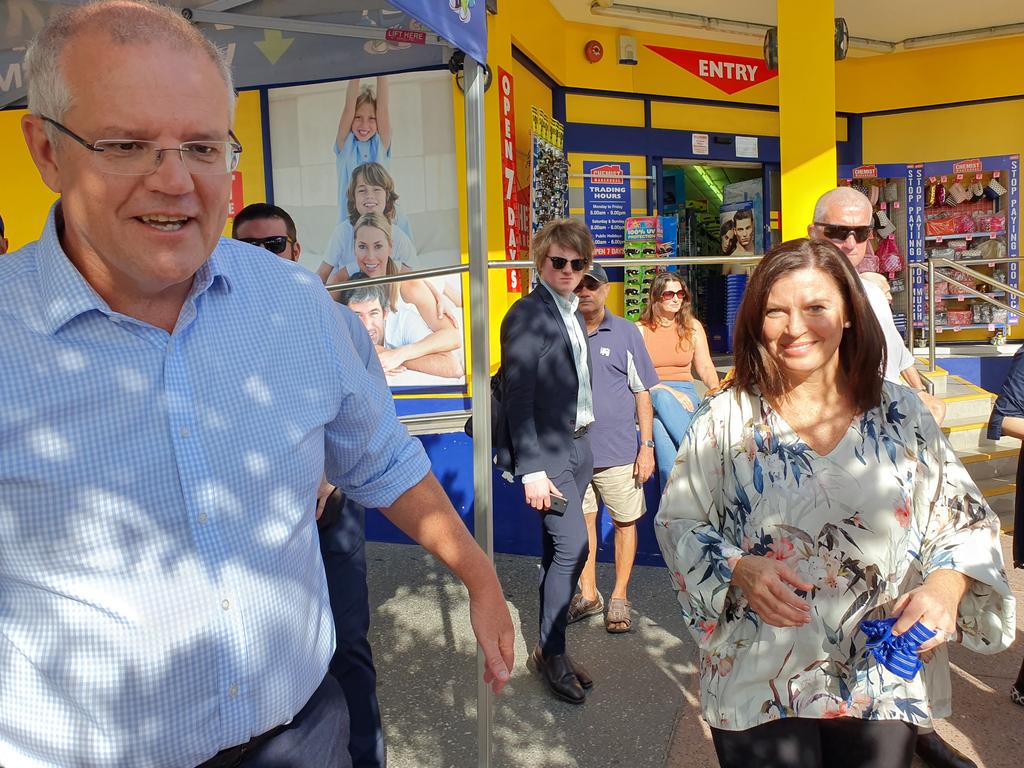 The PM at Redcliffe markets.