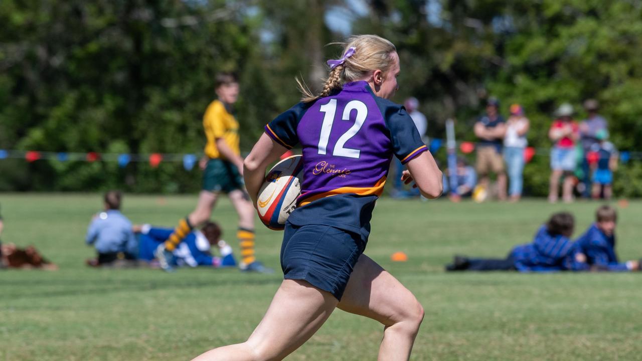 Selena Worsley Cup Game 2. Downlands first VII vs Glennie 18S. 2024 O'Callaghan Cup day at Downlands College. Photo by Nev Madsen