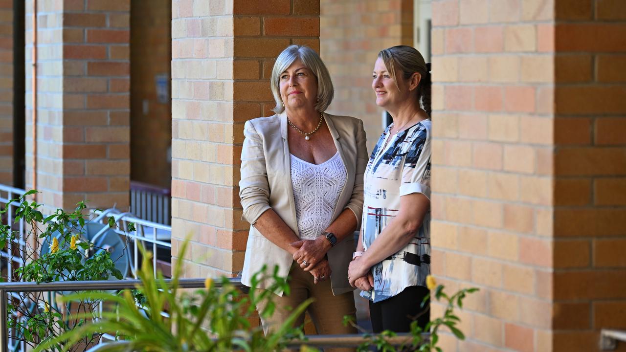 Peggy Flannery (l) with Fiona Worrall, general manager of ‘Peggy’s Place’. Photo: Lyndon Mechielsen.