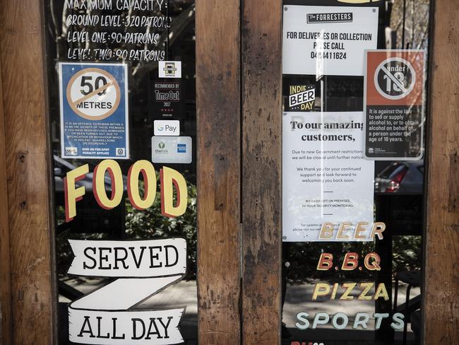 The Forresters in Sydney’s Surry Hills is one of many hotels waiting for the government’s go-ahead to reopen. Picture: Getty Images