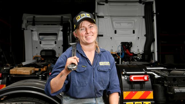 First year mechanic apprentice Makenzie Weale at RGM Maintenance. Picture: Evan Morgan