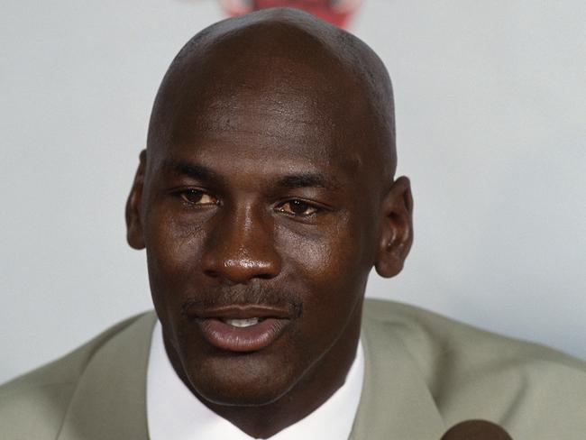 Michael Jordan announces his retirement from professional basketball at a press conference in Chicago in October 1993. Though retiring from the NBA, Jordan will go on to play professional baseball and eventually make a return to basketball. (Photo by Â© Ralf-Finn Hestoft/CORBIS/Corbis via Getty Images)