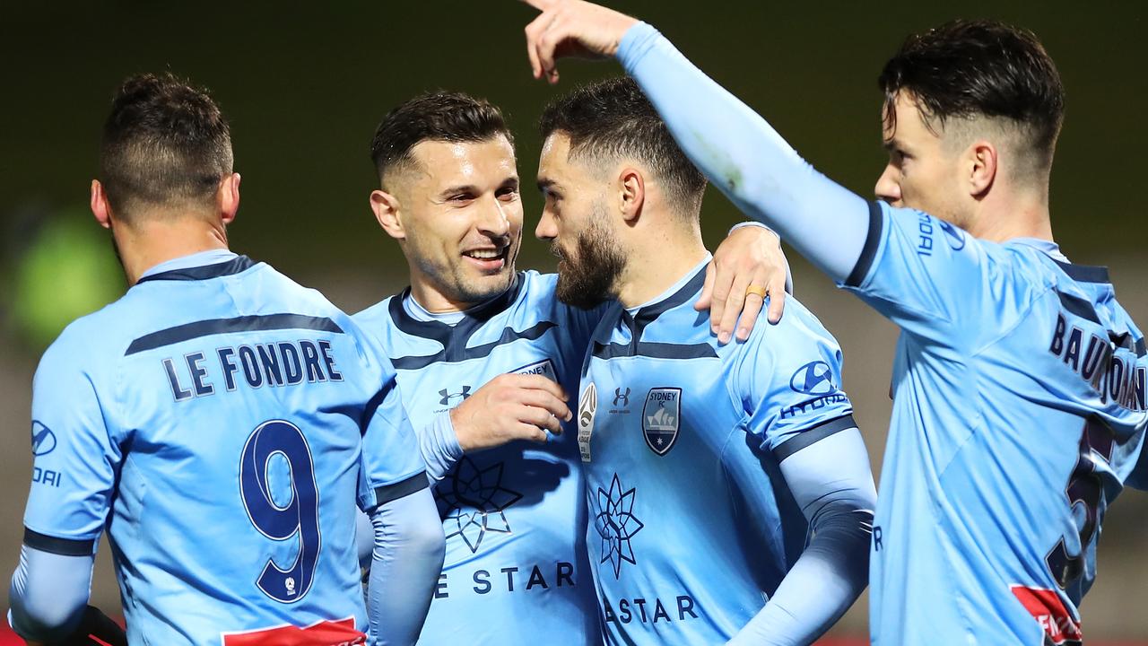 Sydney FC have taken out the Premiership. (Photo by Mark Kolbe/Getty Images)