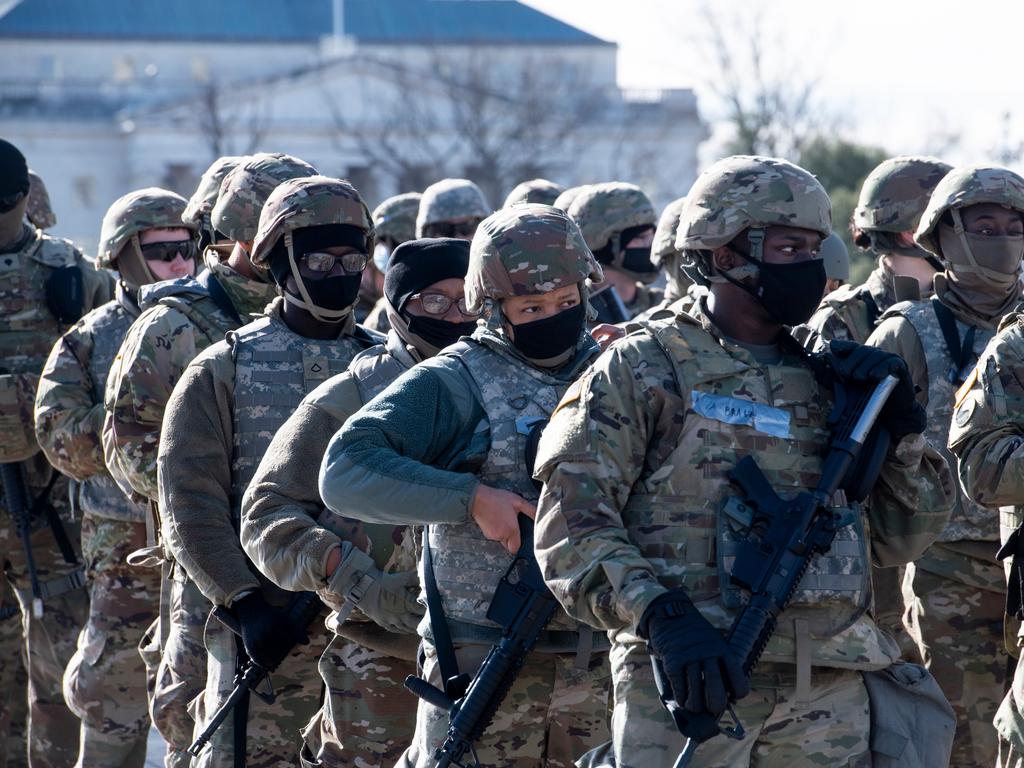 Members of the US National Guard at the US Capitol. Picture: AFP