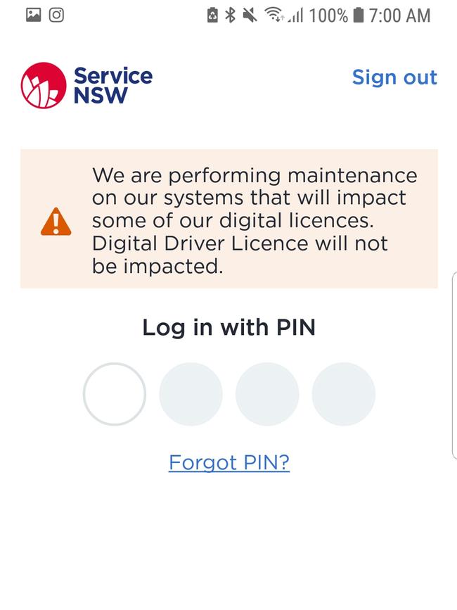 You will be redirected to the Service NSW app.