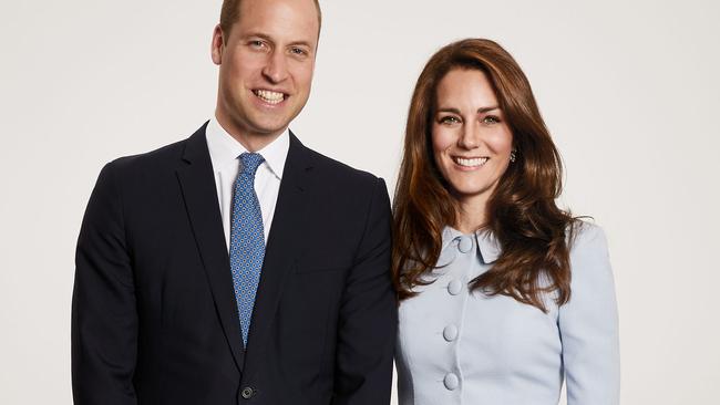 The Duke and Duchess of Cambridge released their family Christmas card this week, and some are poking fun at it. Picture: AFP