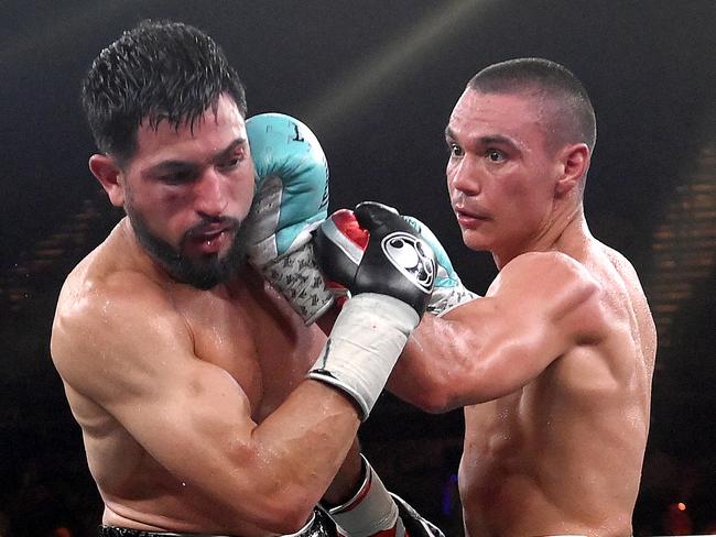 Tim Tszyu is still looking for a fight following his impressive win over Brian Mendoza in October. Picture: Bradley Kanaris/Getty Images