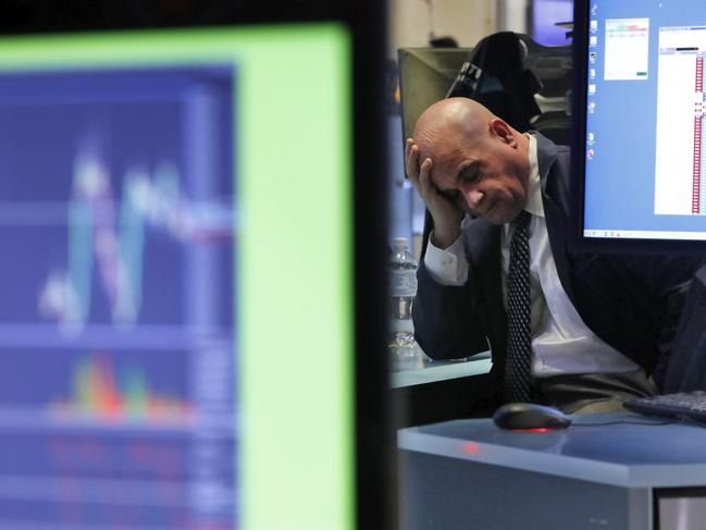 It’s been a difficult week for specialists on the floor of the New York Stock Exchange. Picture: AP