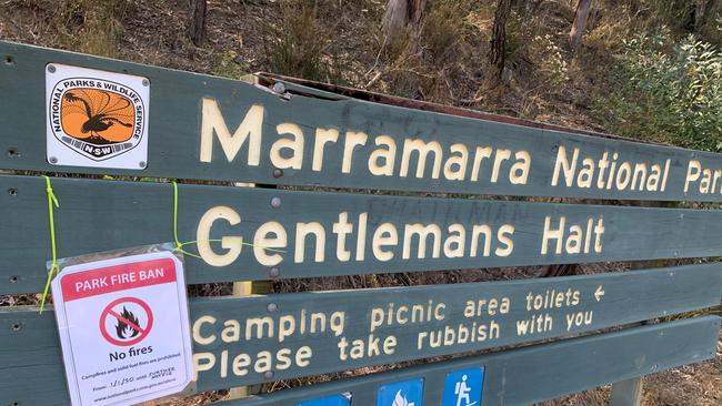 Marramarra National Park during a total fire ban on Saturday, Jan 4.