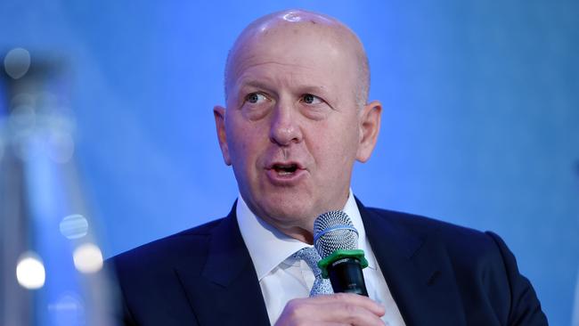 Goldman Sachs CEO David Solomon sees less red tape as a big opportunity for the market, but cautions on regulatory uncertainty. Picture: Olivier Douliery/AFP