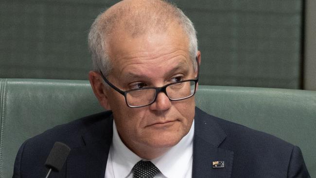 CANBERRA, AUSTRALIA - NewsWire Photos MARCH 29, 2023: Former PM Scott Morrison during Question Time in the House of Representatives in Parliament House Canberra.Picture: NCA NewsWire / Gary Ramage