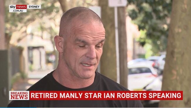 Ian Roberts has shared his reaction to the controversy surrounding the pride jersey. Picture: Sky News