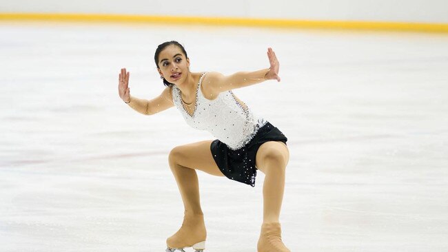 Simona Bhasin in action on the ice.