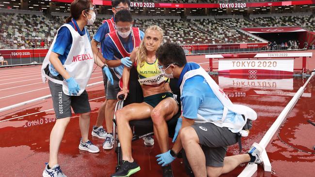 Genevieve Gregson ruptured her achilles during the 3000m Steeplechase Final in Tokyo (Photo by David Ramos/Getty Images)