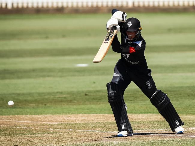 Josh Clarke shows his textbook technique for Wests. Photo: David Hossack