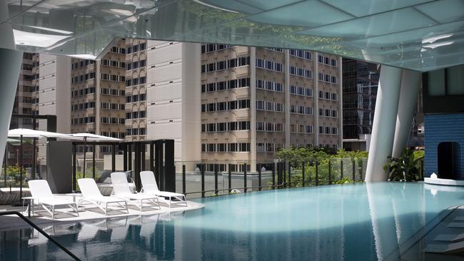 Poolside at The Westin Brisbane. Picture: Russell Shakespeare