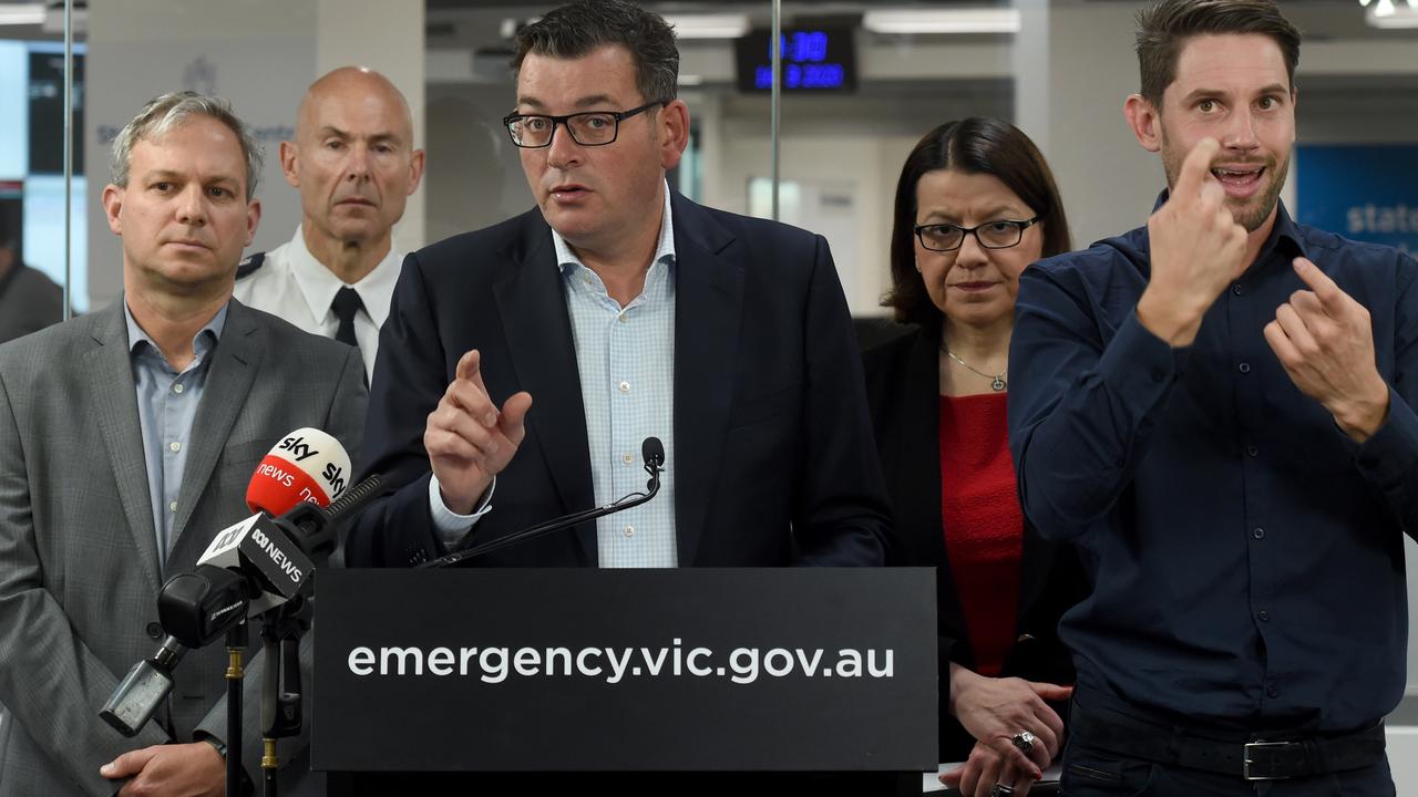 Victorian Premier, Daniel Andrews, and Chief Health Officer Brett Sutton announced a state of emergency back in March. Picture: Tony Gough