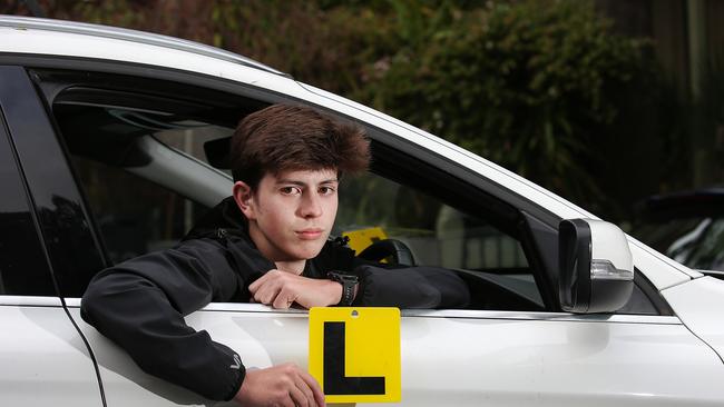 Learner driver Lewis Jan 17yrs , can no longer go driving due to the new restrictions brought in by the government due to the coronavirus. Picture : Ian Currie