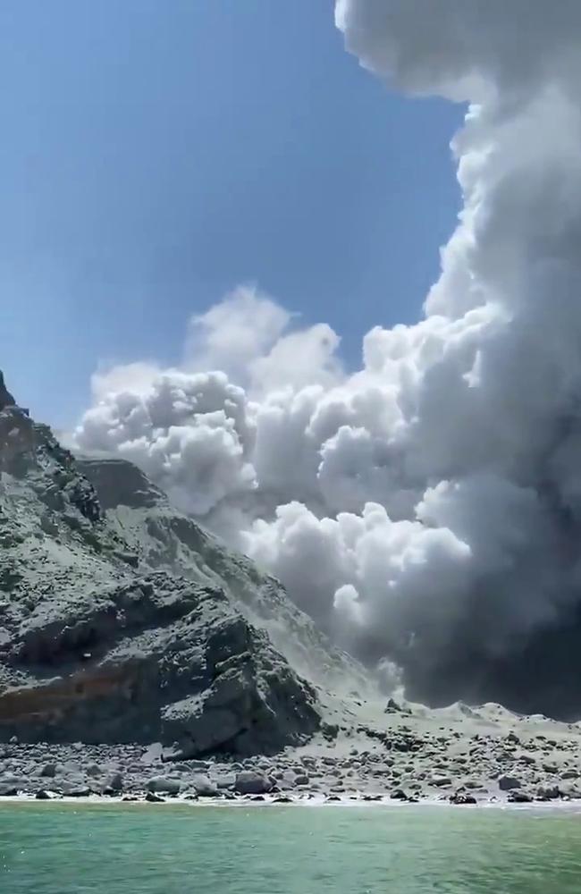 Another close up of White Island’s volcano erupting. Picture: Michael Schade