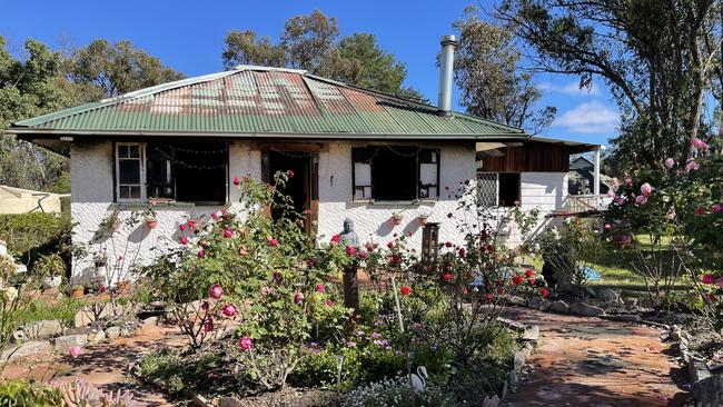 The front of the Applethorpe property where the couple’s prized roses are untouched.