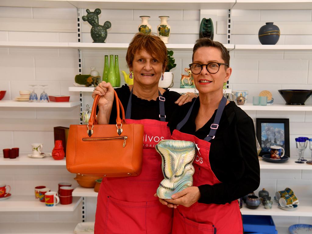 Salvos Hyde Park store manager Maree Morris and Susan Green. Picture: Evan Morgan