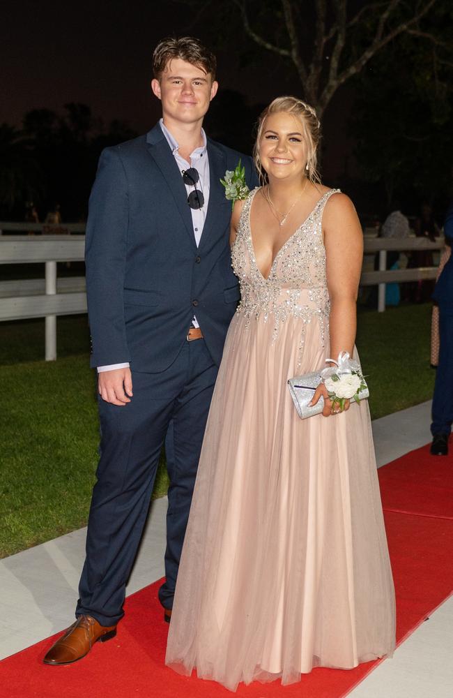 Zachary Peters and Georgie-Lee underhill at Mackay State High School formal 2022.Picture: Michaela Harlow