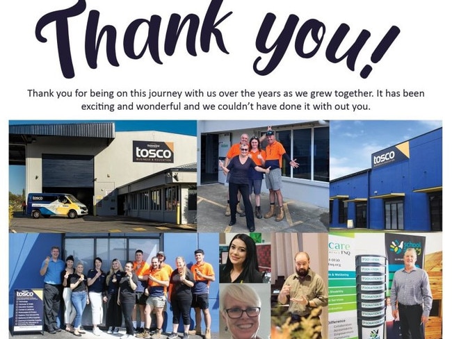 Tosco's co-owners Judy Stephen Gardiner have thanks the community for their support. Picture: Supplied.