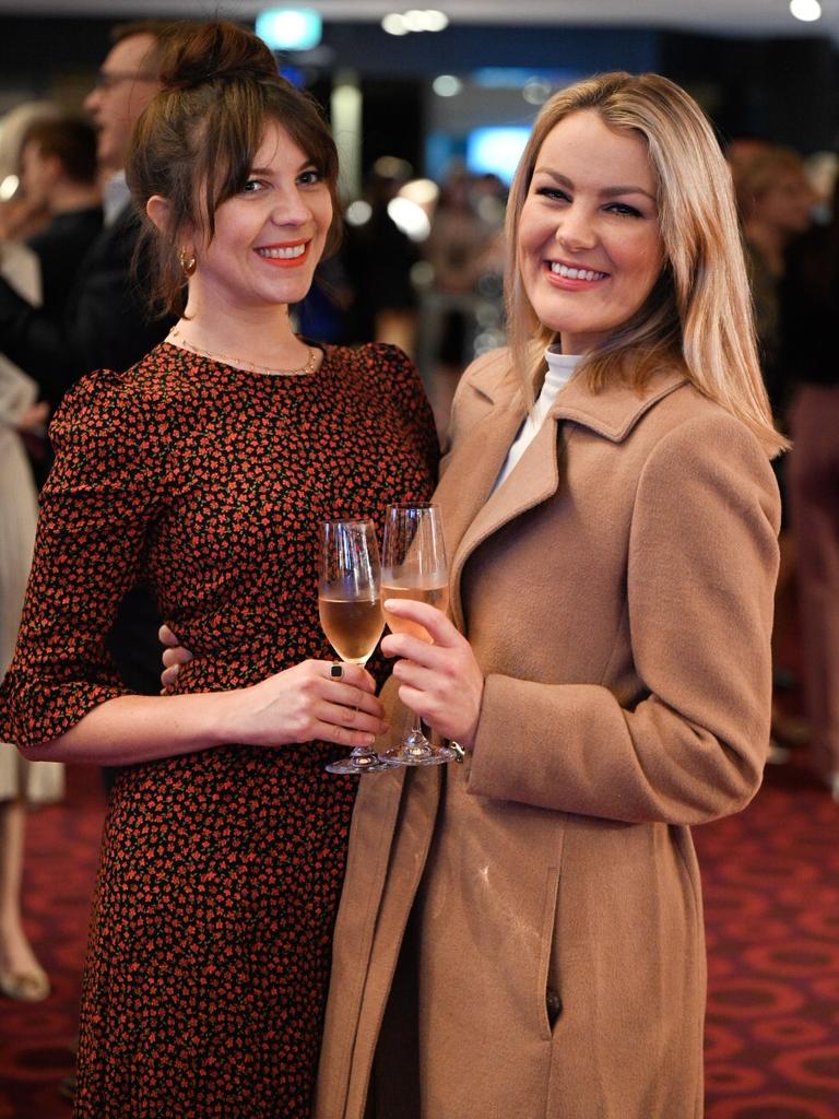 Disney's Frozen the Musical premiere at the Adelaide Festival Theatre: Fi Kievenaar and Annabel Thomas. Picture: Nicki Scenes Photography