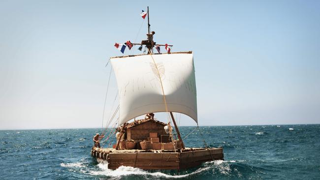 Kon-Tiki tells the remarkable true story of a Swedish sailor sailing from Peru to Polynesia.