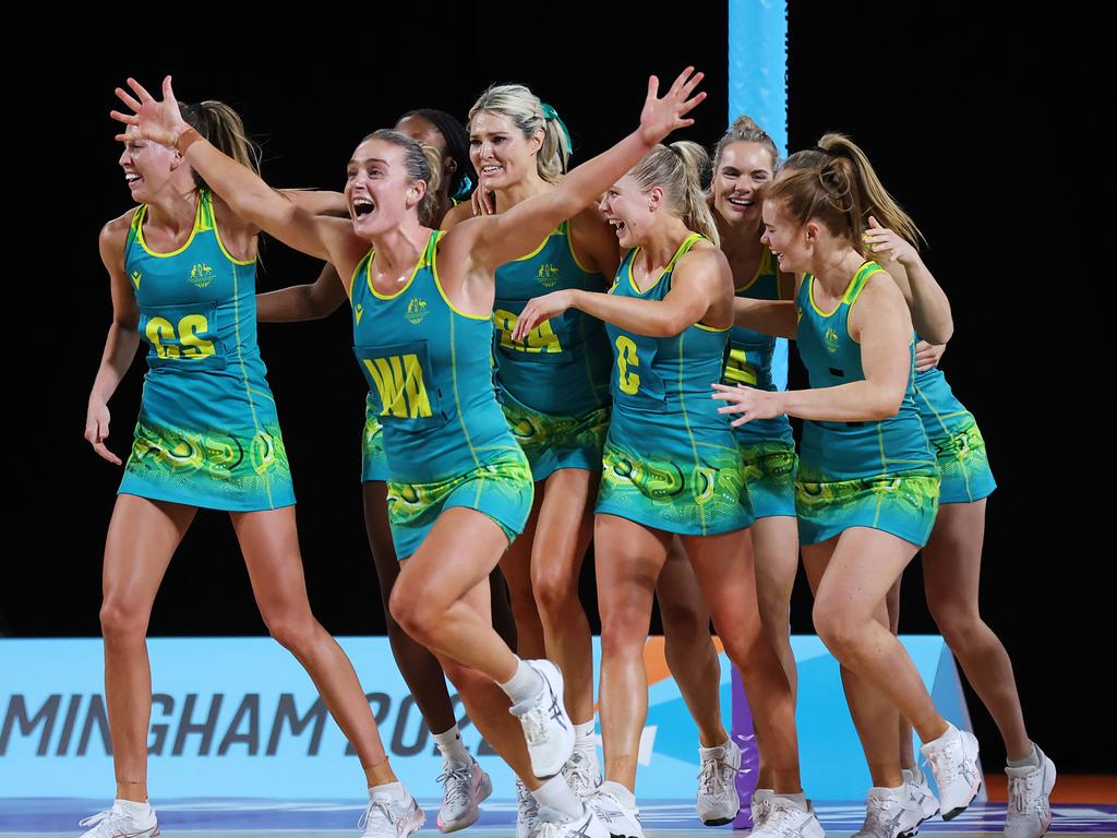 Netball is one of the few sports celebrating, after the sport was kept in the program for Glasgow. Australia is the most most successful netball nation at the Commonwealth Games with four gold medals since 1998. Picture: Getty Images