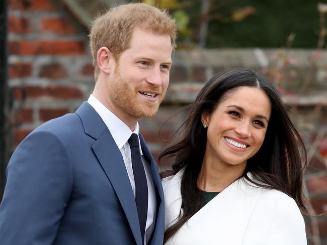 Prince Harry and actress Meghan Markle during an official photocall to announce their engagement. Picture: Chris Jackson/Chris Jackson/Getty Images