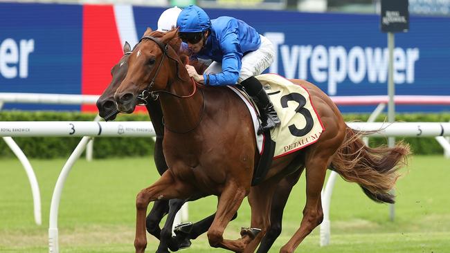 Tempted locks in her spot in the Golden Slipper with a smart win in the Reisling Stakes at Randwick. Picture: Getty Images