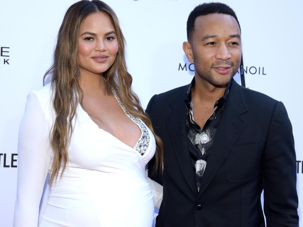 Teigen and Legend earlier said they were in ‘deep pain’ after losing their baby following a difficult pregnancy. Picture: Tara Ziemba/AFP