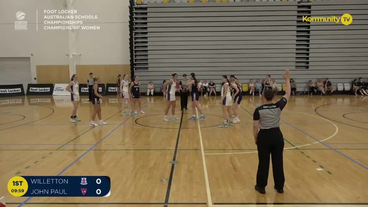 Replay: Willetton SHS v John Paul College (Women Champ) - 2024 Basketball Australia Schools Championships Day 2